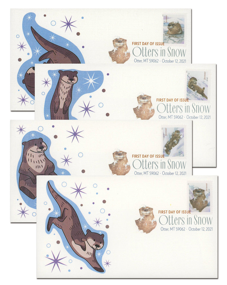 Forever Stamps 2021 Otters in Snow – Nature, First-Class Postage