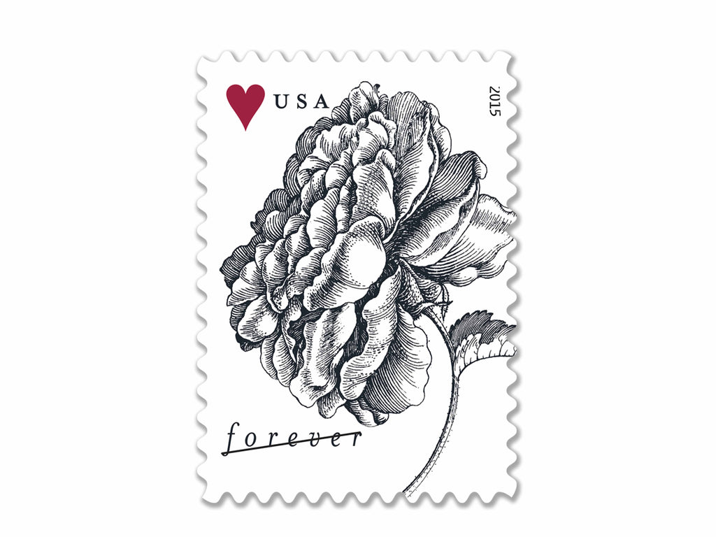 Forever Stamps 2015 Vintage Rose – Wedding Invitation & Love Celebration, First-Class Postage