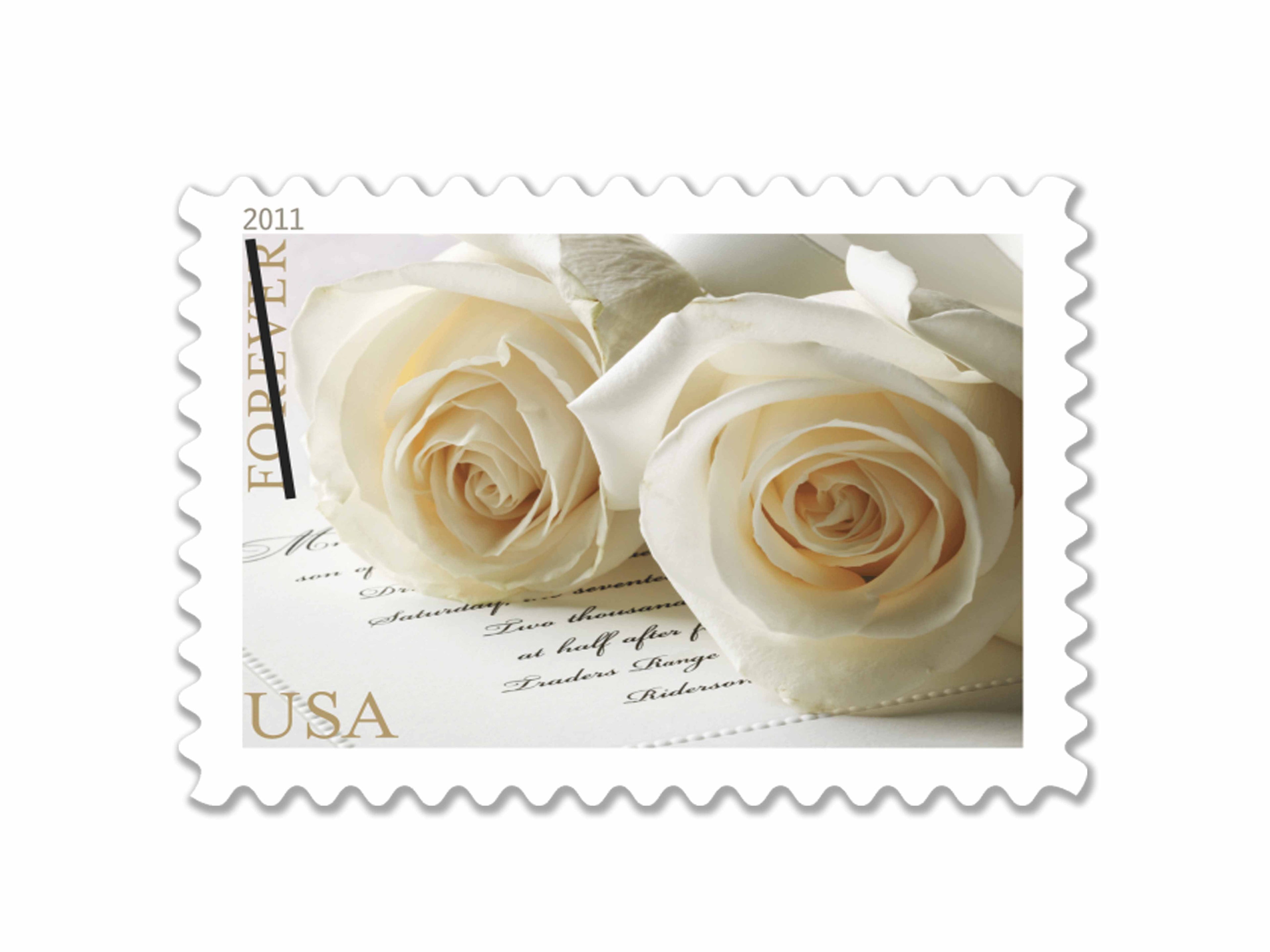 Forever Stamps 2011 Wedding Roses – Wedding Mail, First-Class Postage