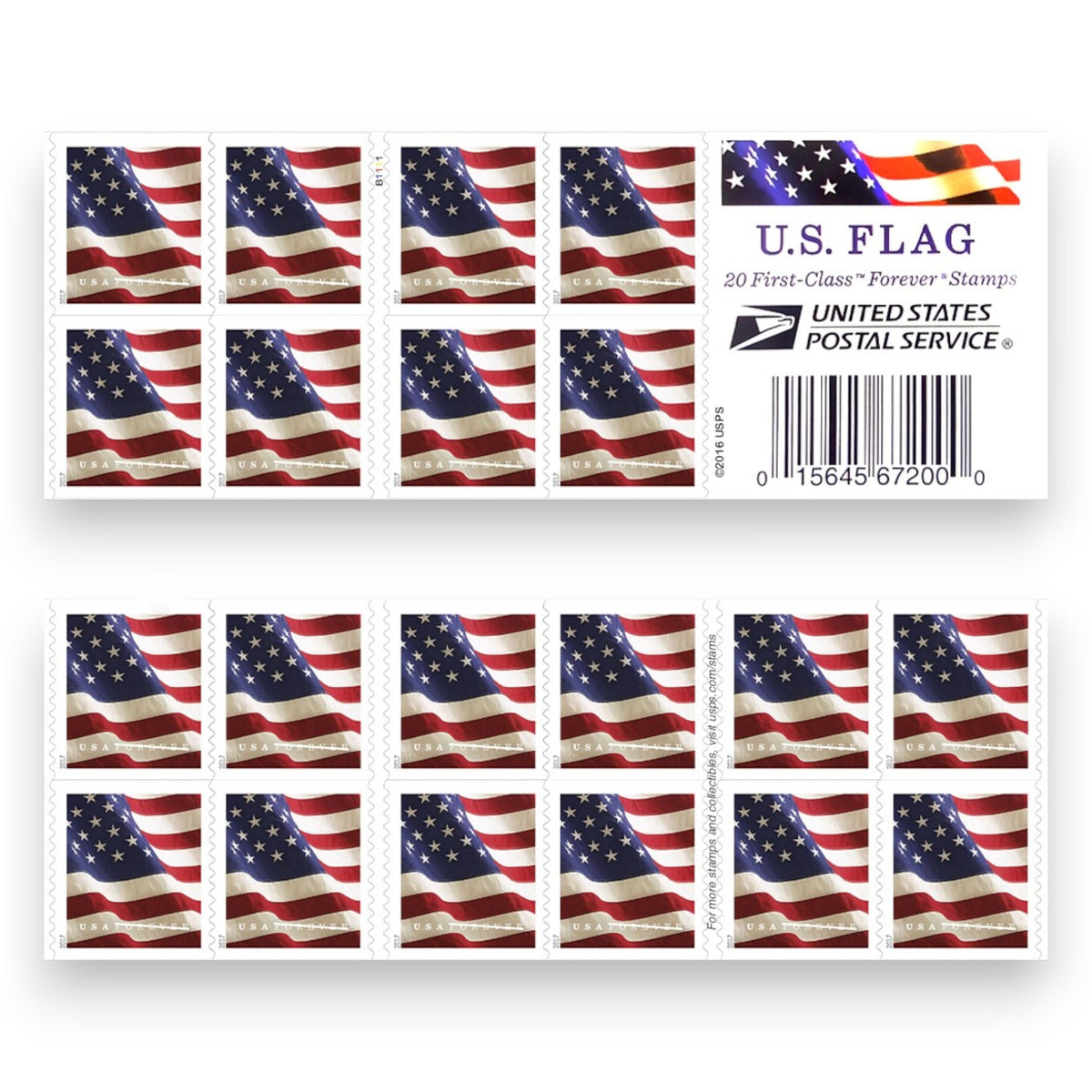 50,000 U.S. Flag Forever Postage Stamps – 2500 Booklets | Multiple Years Available