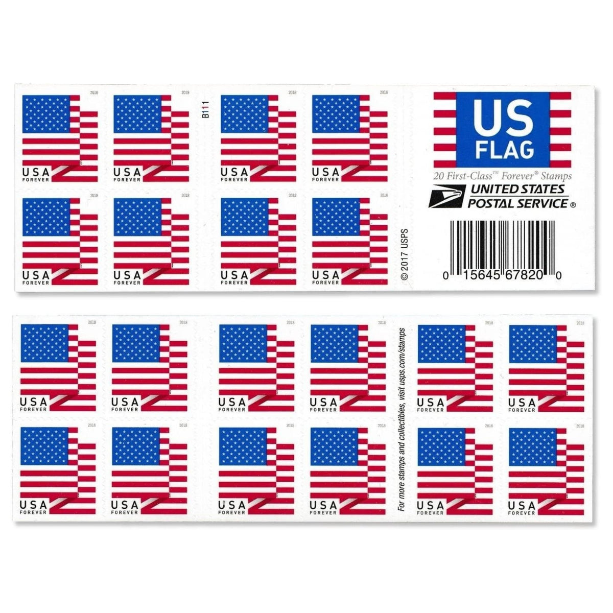 50,000 U.S. Flag Forever Postage Stamps – 2500 Booklets | Multiple Years Available