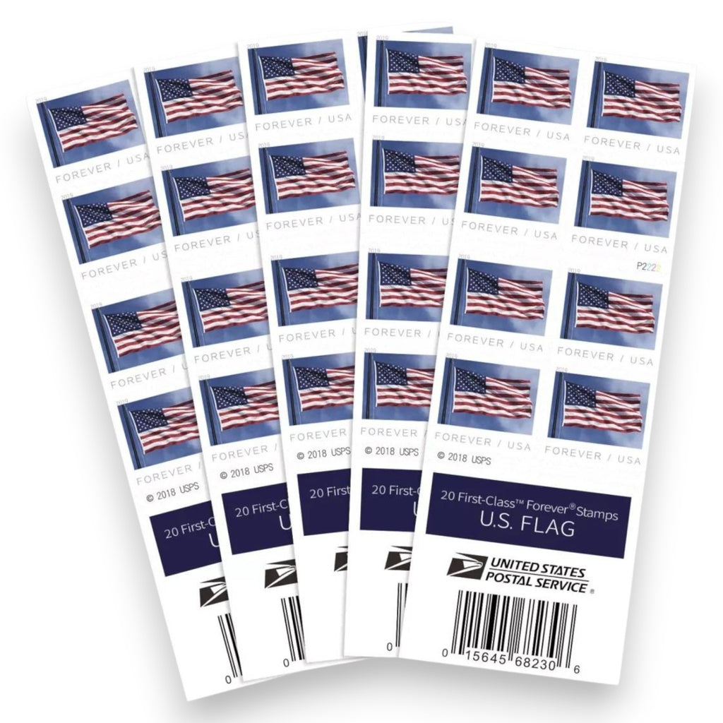 2019 U.S. Flag Forever Postage Stamps – 250/500/1250/2500 Booklets for Personal & Business Mail