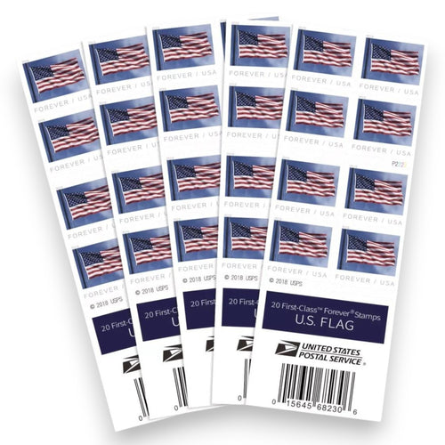 2019 U.S. Flag Forever Postage Stamps – 250/500/1250/2500 Booklets for Personal & Business Mail