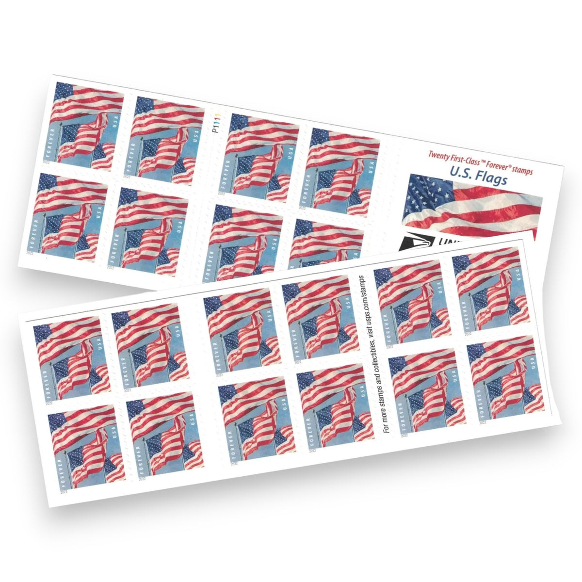 50,000 U.S. Flag Forever Postage Stamps – 2500 Booklets | Multiple Years Available