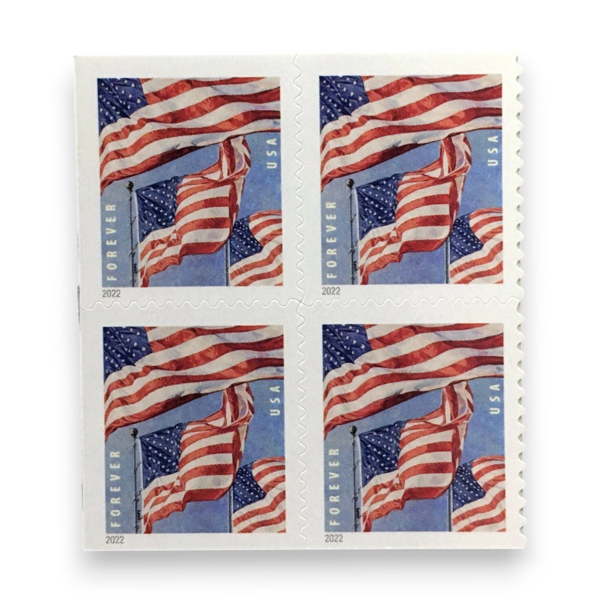 2022 U.S. Flags Forever Postage Stamps – 250/500/1250/2500 Booklets for Personal & Business Mail