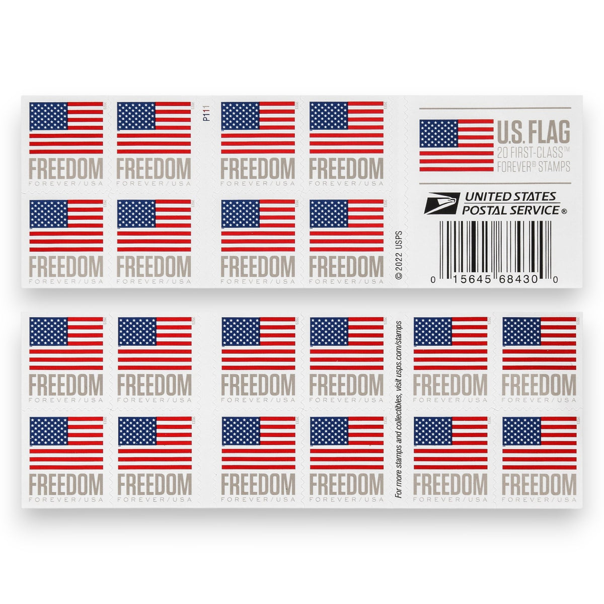 50,000 U.S. Flag Forever Postage Stamps – 2500 Booklets | Multiple Years Available