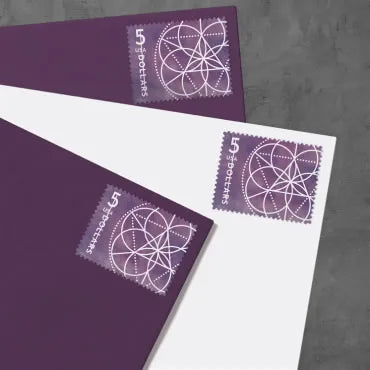NOT Forever Stamp-First Class Stamps 2022 Floral Geometry – Art Collection, $5 Postage