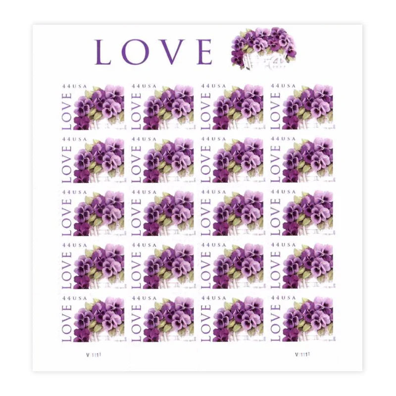 NOT Forever Stamp-First Class Stamps 2010 Love Purple Pansy – Love & Celebration, 44¢ Postage