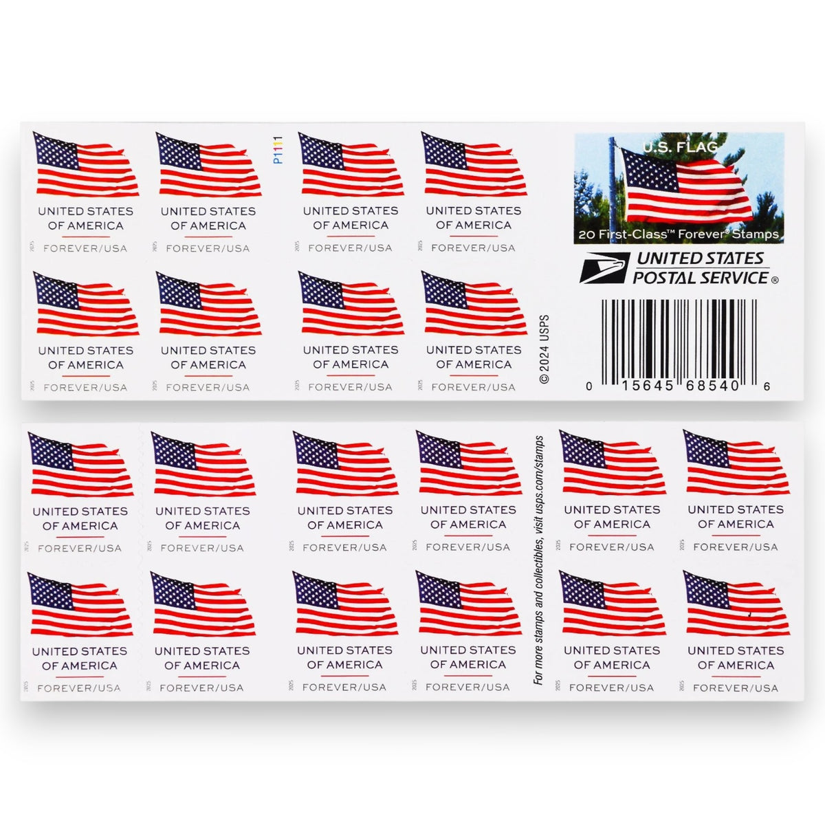 50,000 U.S. Flag Forever Postage Stamps – 2500 Booklets | Multiple Years Available