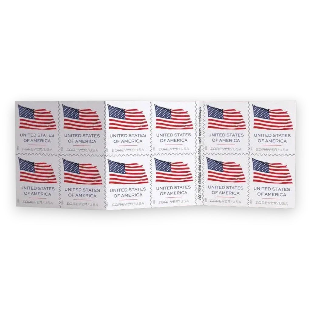 2025 U.S. Flag Forever Postage Stamps – 250/500/1250/2500 Booklets for Personal & Business Mail