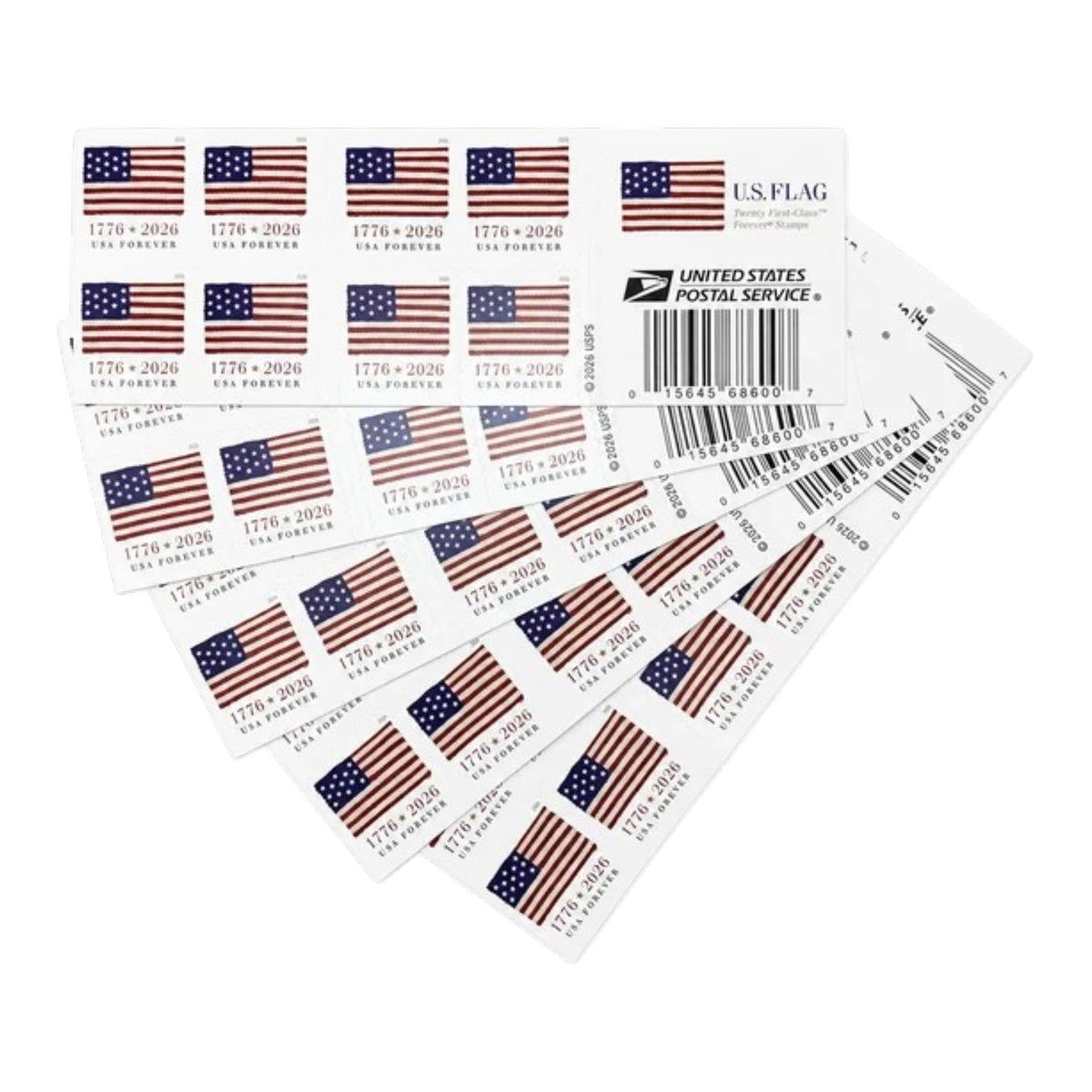 50,000 U.S. Flag Forever Postage Stamps – 2500 Booklets | Multiple Years Available