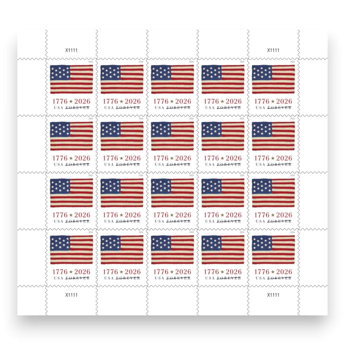 Forever Stamps 2026 U.S. Flag – Patriotic Symbol, First-Class Postage