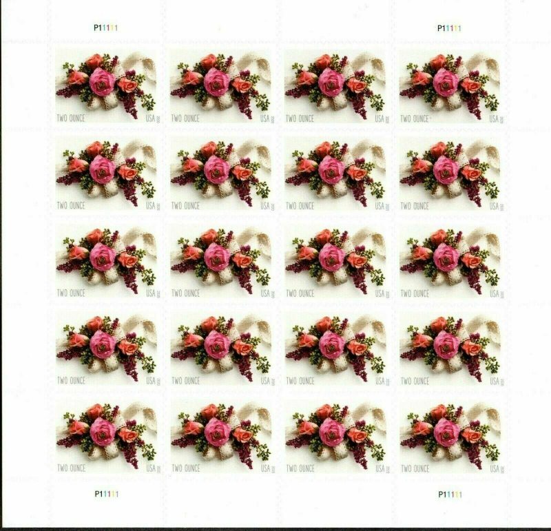 NOT Forever Stamp-Two-Ounce Stamps 2020 Garden Corsage – Wedding Mail, First-Class Rate