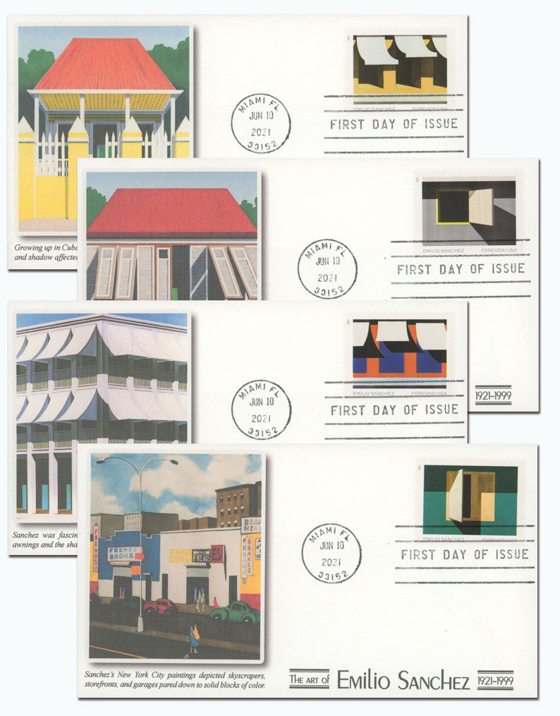 Forever Stamps 2021 Emilio Sanchez – Art Collection, Cultural Heritage, First-Class Postage