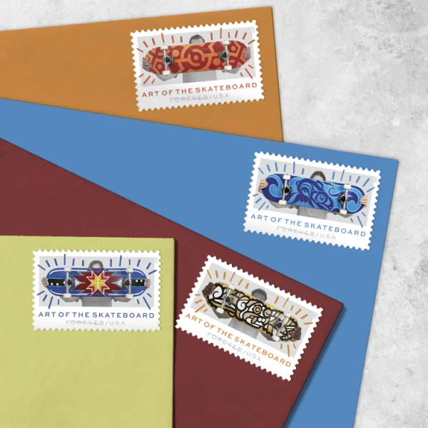 Forever Stamps 2023 Art of the Skateboard – Contemporary Art Collection, First-Class Postage $19.99 – $149.99 The bold artwork emblazoned on a skateboard de