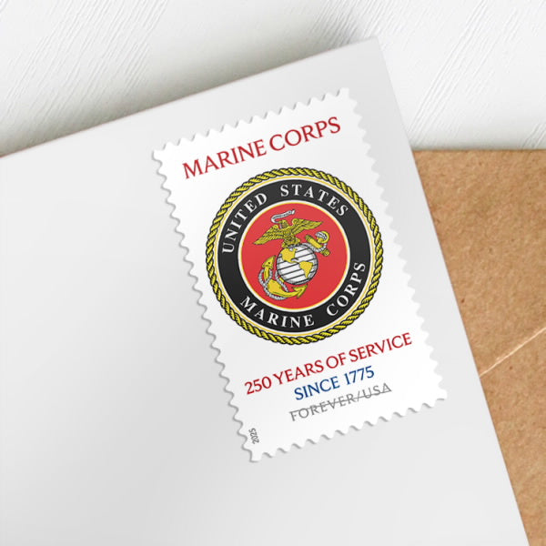 Forever Stamps 2025 Marine Corps – 250 Years of Service, Honor & Service, First-Class Postage