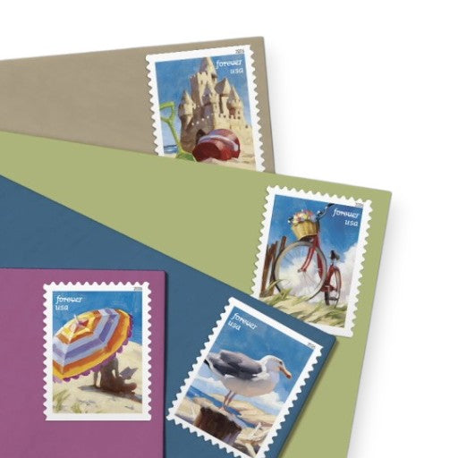 Forever Stamps 2026 A Day at the Beach – Seasonal Celebration, First-Class Postage