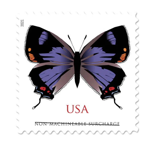 NOT Forever Stamp-$1.29 Stamps 2021 Colorado Hairstreak Butterfly – Non-Machinable Surcharge, First-Class Rate