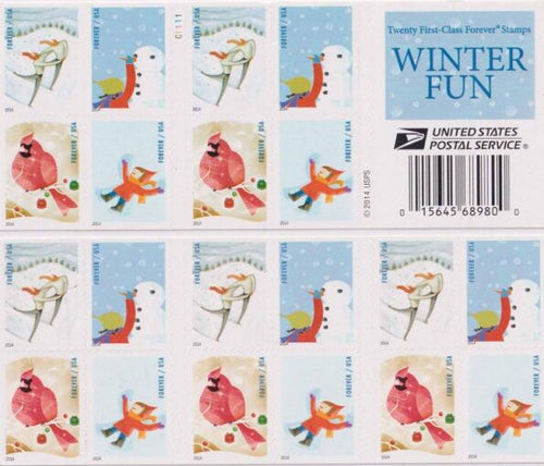 Forever Stamps 2014 Winter Fun – Holiday Celebration, First-Class Postage