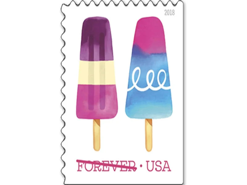 Forever Stamps 2018 Frozen Treats – Summer Fun, First-Class Postage