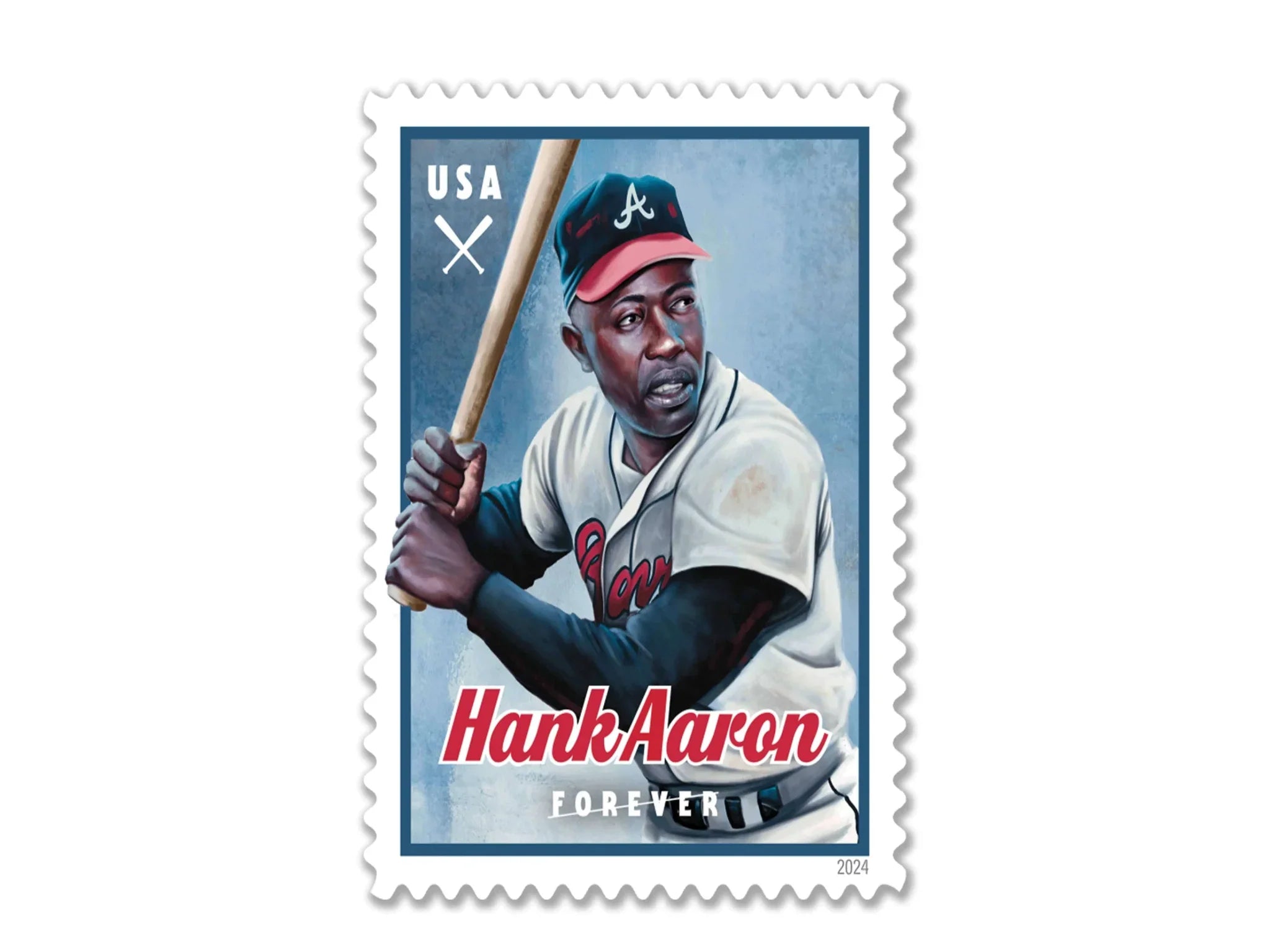Forever Stamps 2024 Hank Aaron – Commemorative Issue, First-Class Postage