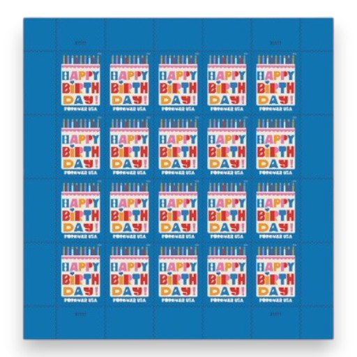 Forever Stamps 2026 Happy Birthday – Celebration Greeting, First-Class Postage