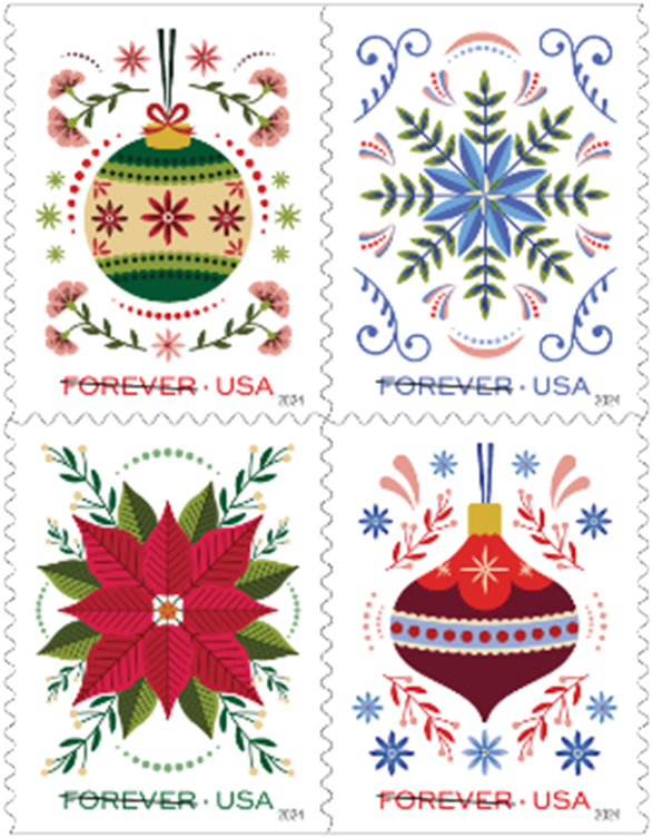 Forever Stamps 2024 Christmas Ornaments & Holiday Florals – Holiday Celebration, First-Class Postage $19.99 – $699.99
