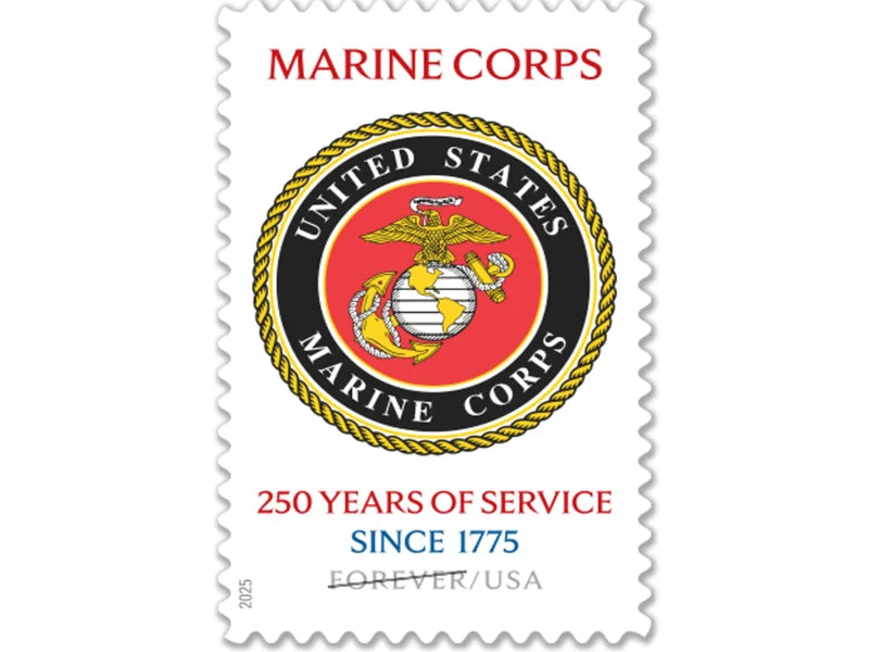 Forever Stamps 2025 Marine Corps – 250 Years of Service, Honor & Service, First-Class Postage