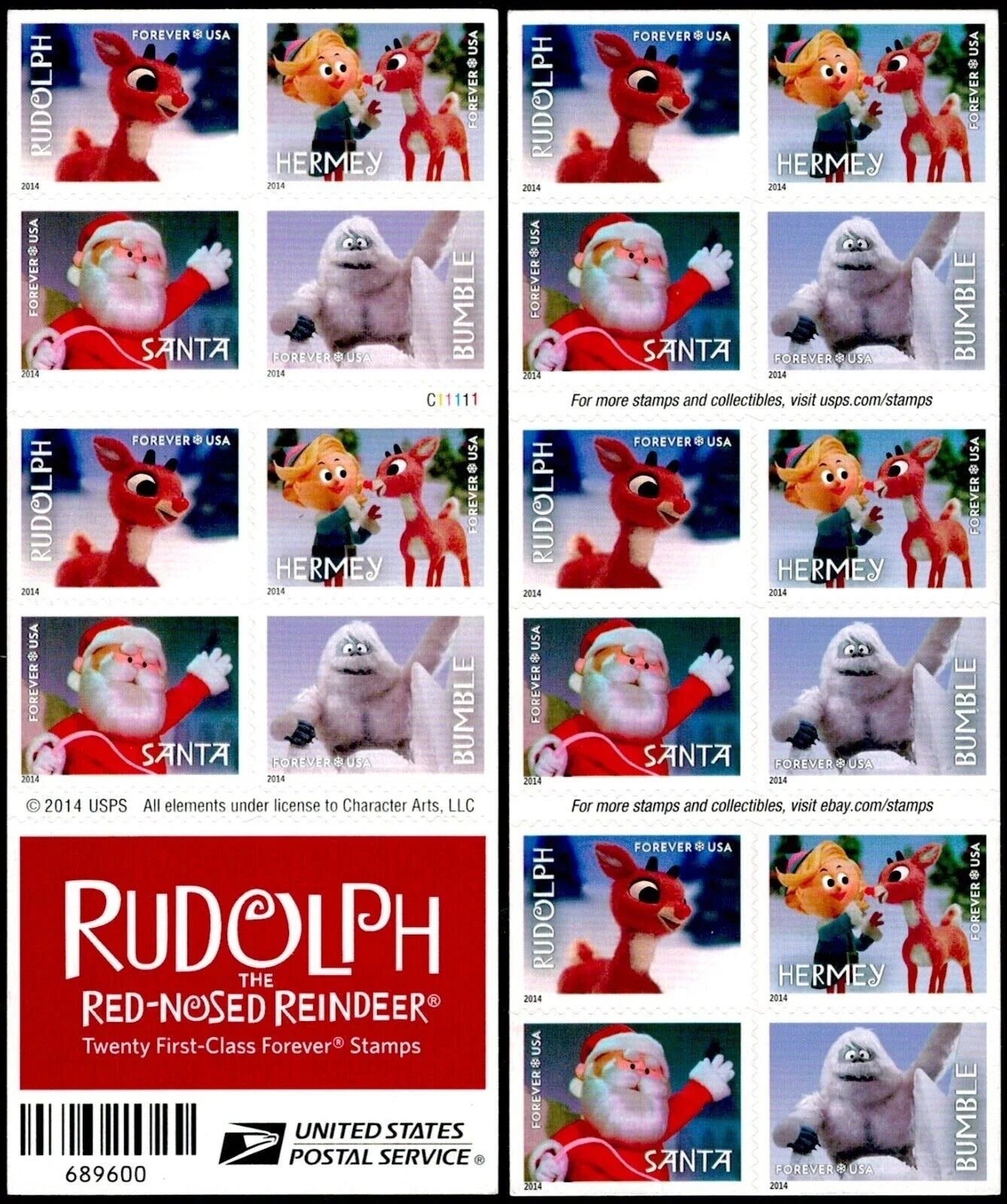 Forever Stamps 2014 Rudolph the Red-Nosed Reindeer – Holiday Celebration, First-Class Postage